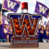 UW Washington Huskies Whiskey Bottle