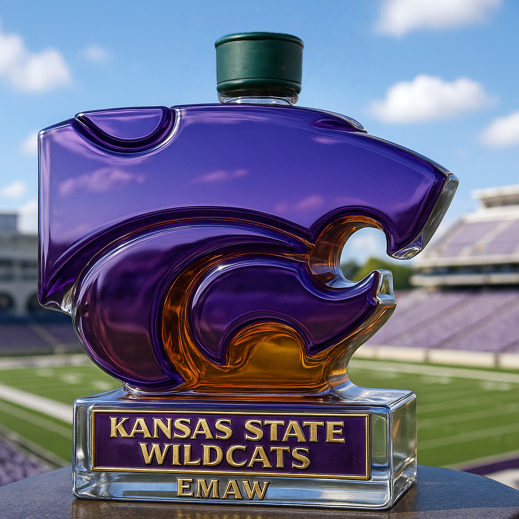 Kansas State Wildcats Whiskey Bottle
