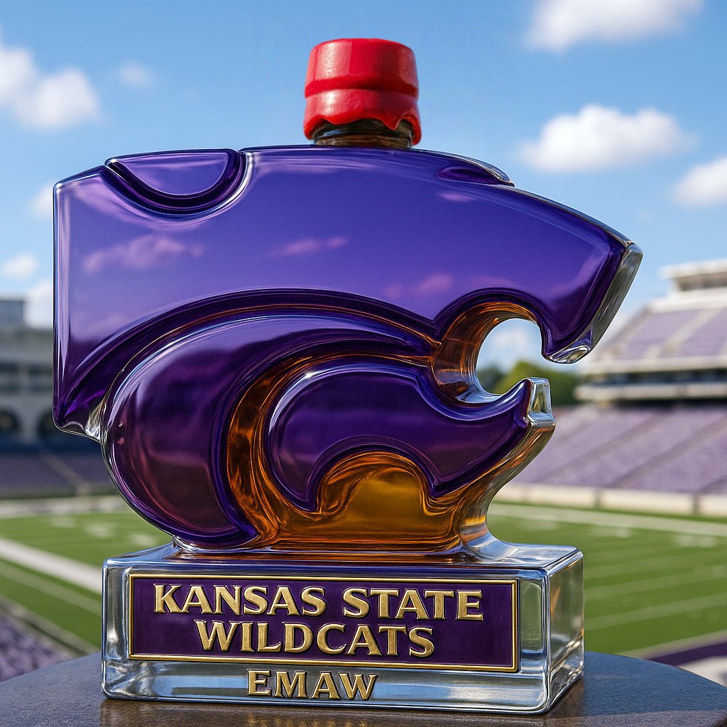 Kansas State Wildcats Whiskey Bottle