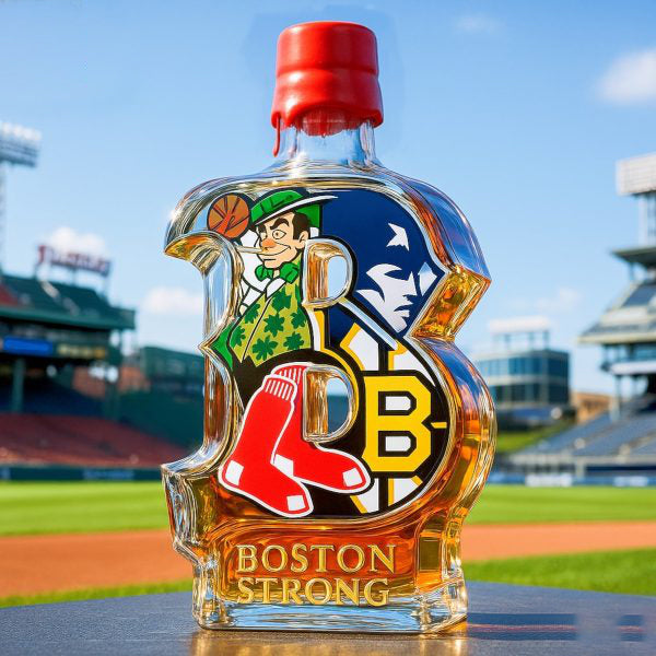 Boston Sports Teams Tribute Maple Syrup Bottle - Perfect Gift For Fans