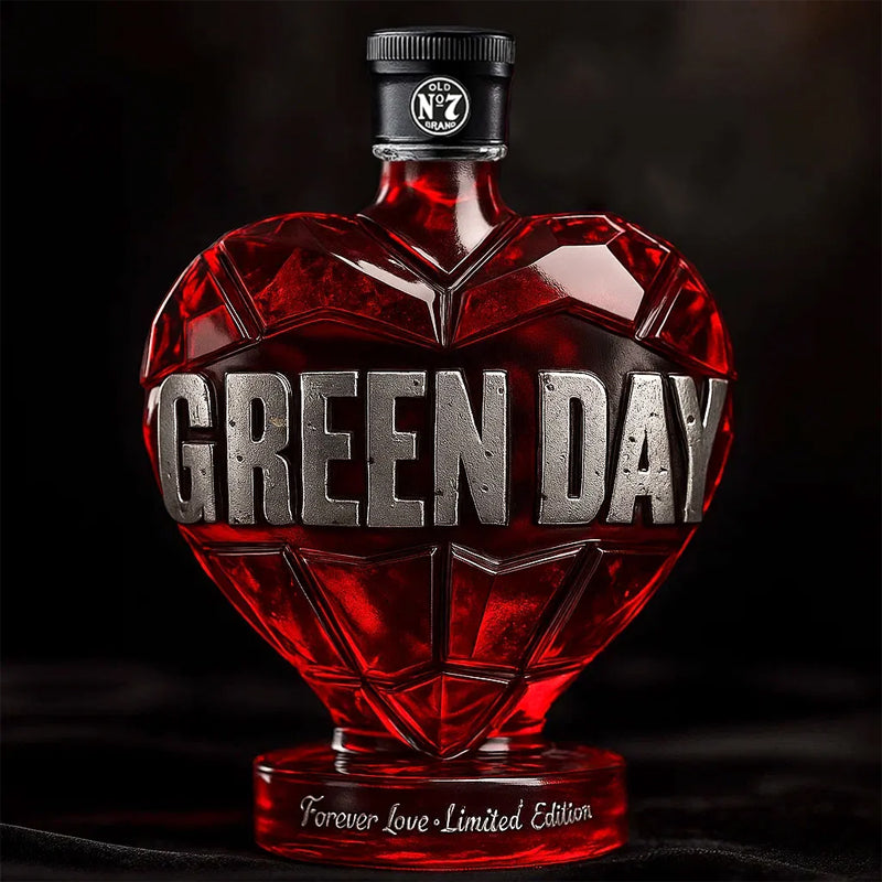 Forever Love Green Day Whiskey Bottle