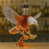Bald Eagle Shape Glass Whiskey Bottle