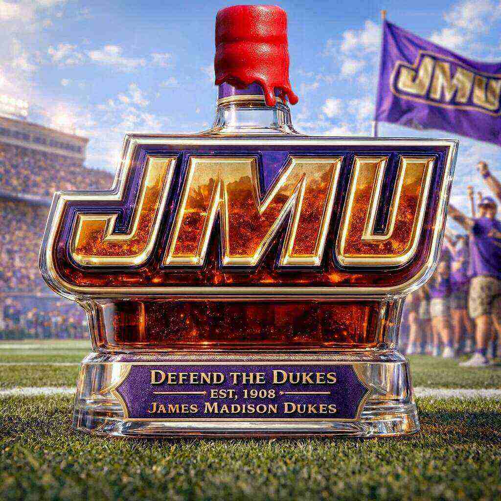 JMU DUKES Whiskey Bottle