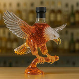 Bald Eagle Shape Glass Whiskey Bottle