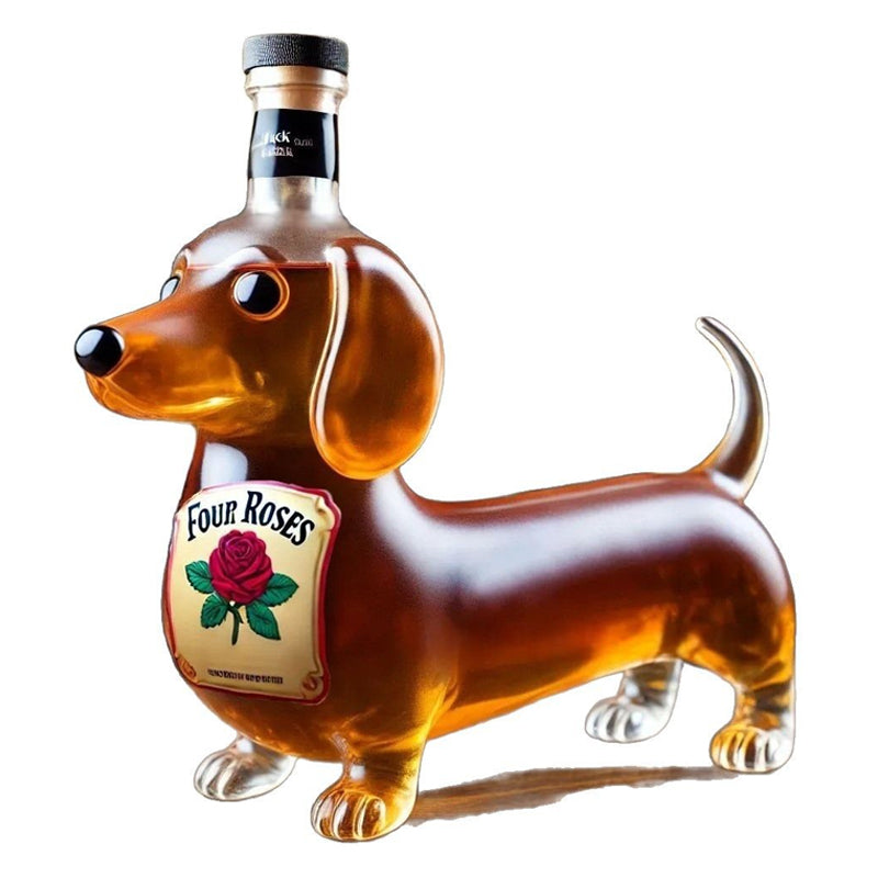 1Dachshund Whiskey Lead Free Glass Bottle