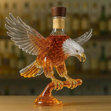 Bald Eagle Shape Glass Whiskey Bottle