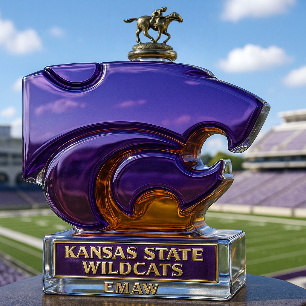 Kansas State Wildcats Whiskey Bottle