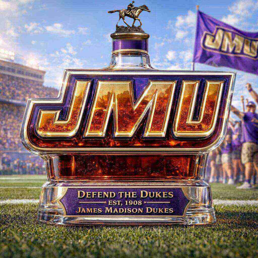 JMU DUKES Whiskey Bottle