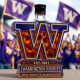 UW Washington Huskies Whiskey Bottle