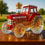 Tractor Shaped Glass Whiskey Bottle