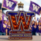 UW Washington Huskies Whiskey Bottle