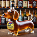 1Dachshund Whiskey Lead Free Glass Bottle