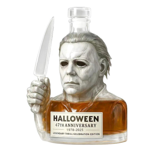 1Halloween Michael Myers 47th Anniversary Casual Whiskey Lead-Free Glass Bottle 1978-2025