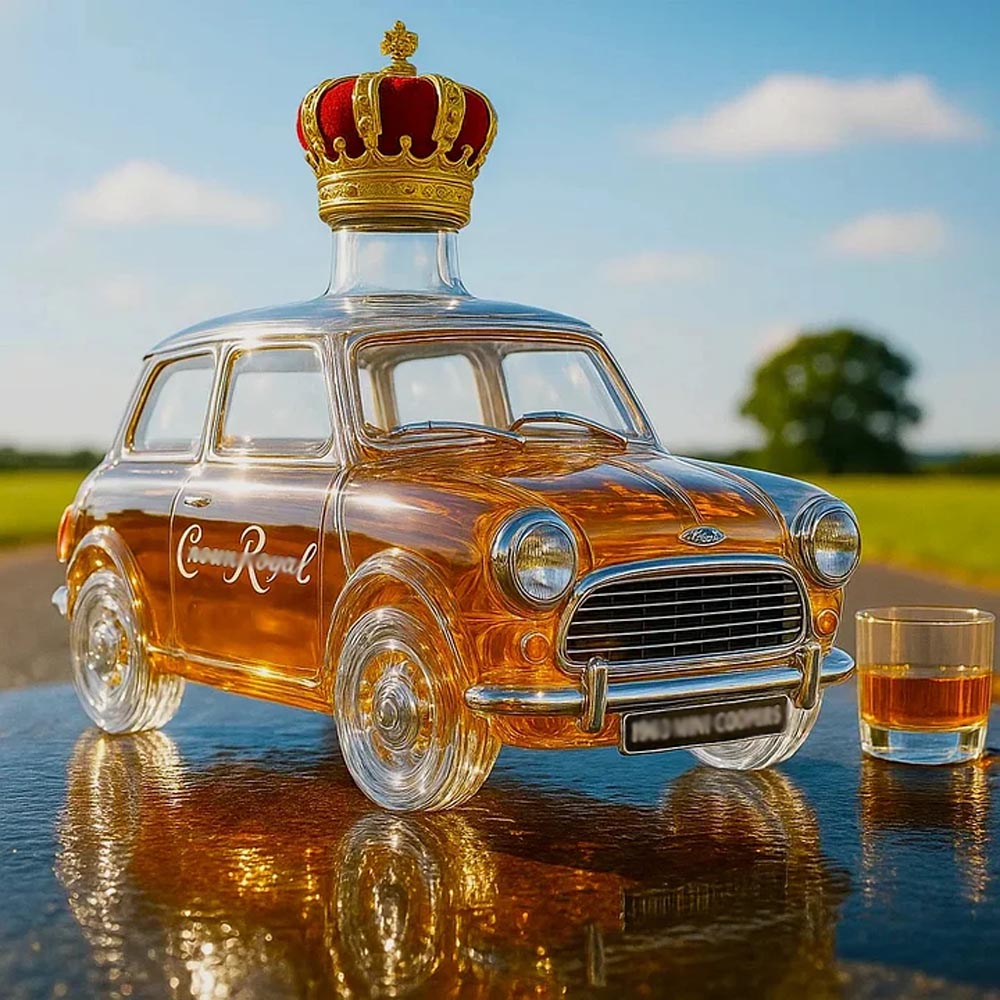 Retro Cooper Car Shape Whiskey Bottle